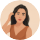 Avatar de una mujer mesándose el pelo castaño